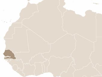 Szenegál térképe