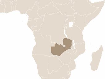 Zambia térképe