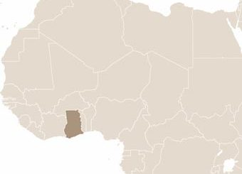 Ghána térképe