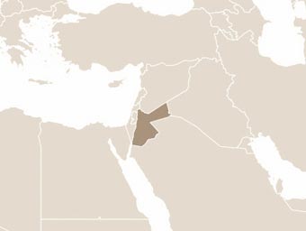 Jordánia térképe