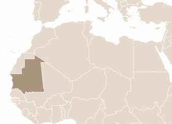 Mauritánia térképe