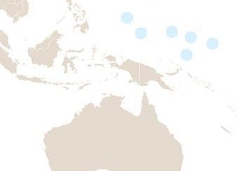 A Mikronéziai Szövetségi Államok térképe