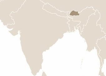 Bhután térképe