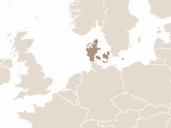 Dánia térképe