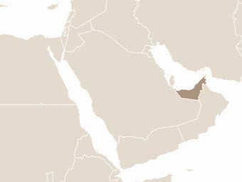 Az Egyesült Arab Emírségek térképe
