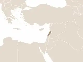 Libanon térképe